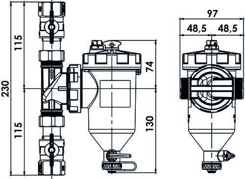 Filtre Aquacal black501 20/27 - Merkur